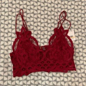 Free People Adella Bralette Garnet